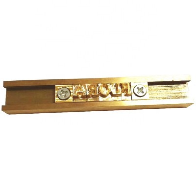 T-slot metal holder with wood handle for put brass letters use with hot foil stamping machine